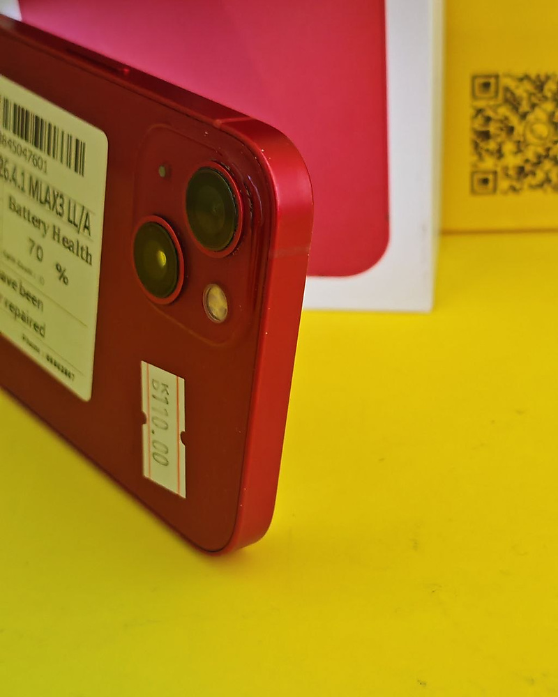 iPhone 13 256GB Red – Battery 70% Used Like New