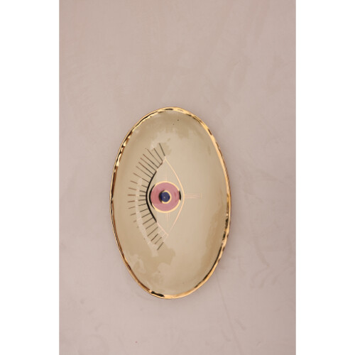 SLAB MADE OVAL DISHES 28X18 CM. SMALL.