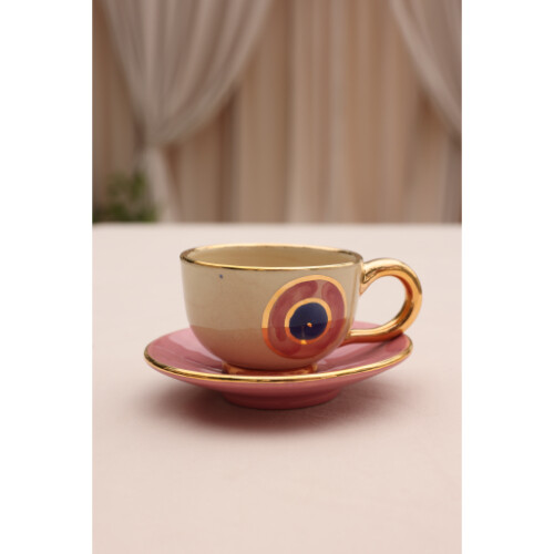 EVIL EYE CUP AND SAUCER SET 8X6CM