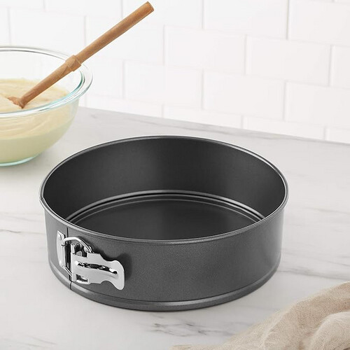 Basics Non-Stick Round Springform Pan, 9-Inch, Stainless Steel
