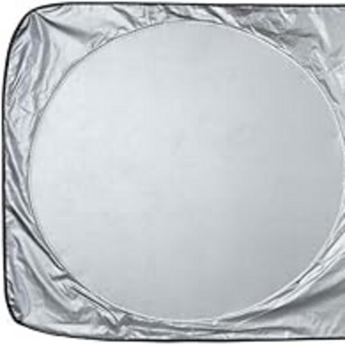 Basics UV Reflecting Foldable Front Windshield Sun Shade - 150 cm x 69 cm, 0.1-MM Thickness