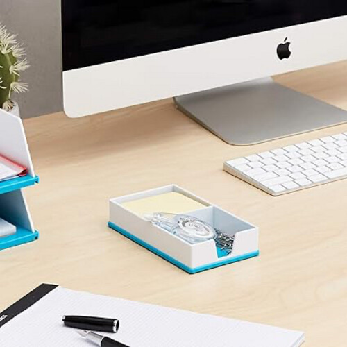 Basics Sticky Note Holder - Blue and White