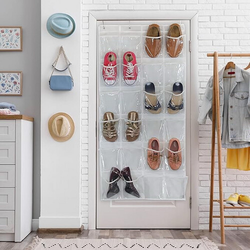 Basics Door Organizer with 24 Pockets Gray -J-