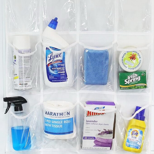 Basics Door Organizer with 24 Pockets Gray -J-