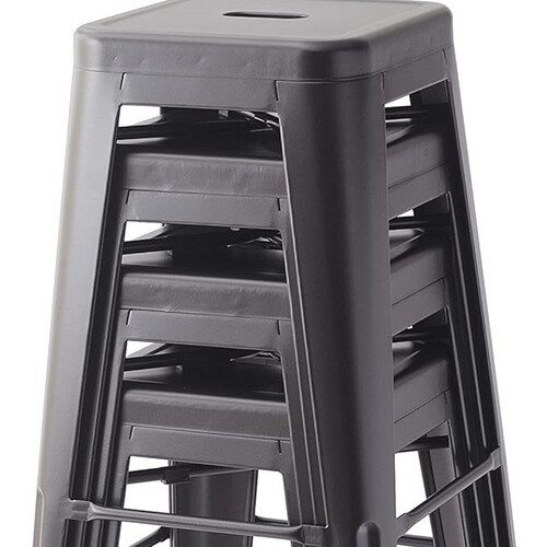 Basics Metal Bar Stools - 30-Inch, Set of 4, black