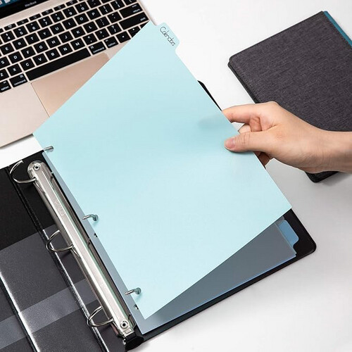 Basic Index 5 Strings Plastic Binder Dividers Writable Multicolor Tabs 1 Set