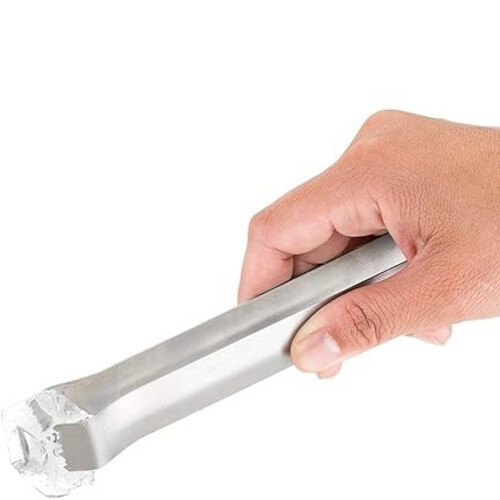 Stainless Steel Set of 2 Ice Tongs 6 Inches long with good points on both side to hold ice cube firm