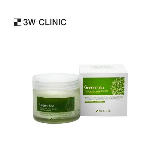 3W Clinic - Green Tea Natural Time Sleep Cream