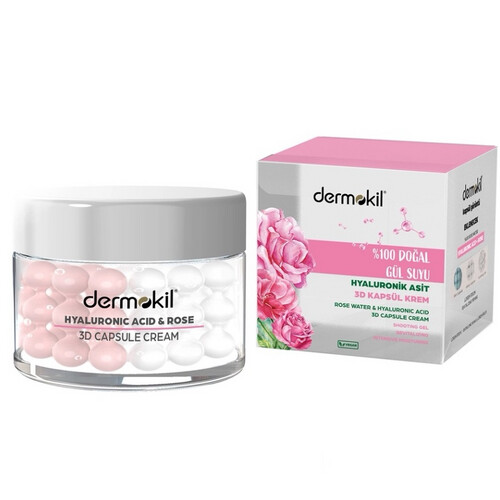 Dermokil 100% Natural Rose Water Revitalizing Regenerating 3D Capsule Cream 50 ml