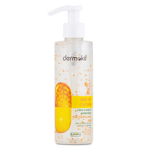 Dermokil Vitamin C Facial Cleansing Gel for Skin Lightening and Blemishes 200ml -R