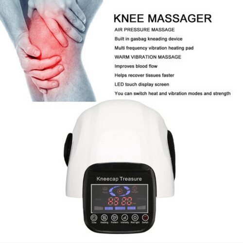 Air vibration and heat knee massager