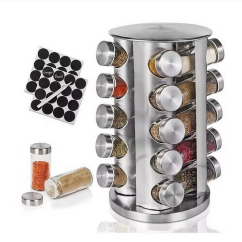 rotating stainless steel spice stand