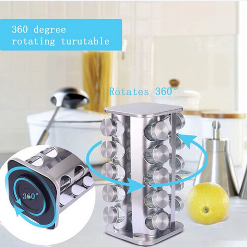 rotating stainless steel spice stand