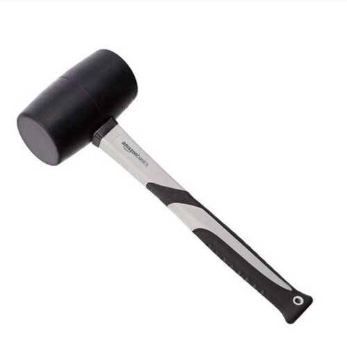 Amazon Basics Hammer Set - 5-Pieces, Shock-Absorbing Fiberglass Handle, Silver