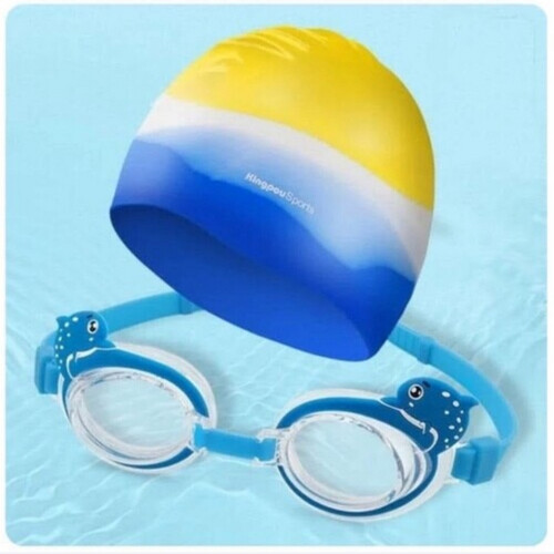 Swimming cap and goggles