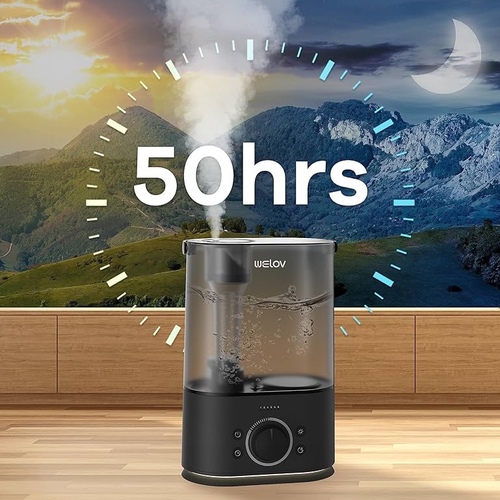 Willof Bedroom Humidifier, Quiet Evaporator with Timer and Night Light, Easy to Clean for Kids