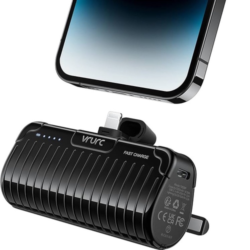 Mini power bank for iPhone, portable charger, 5000 mAh