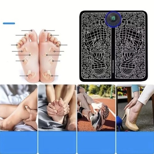 Foot massager with electrical muscle stimulation technology