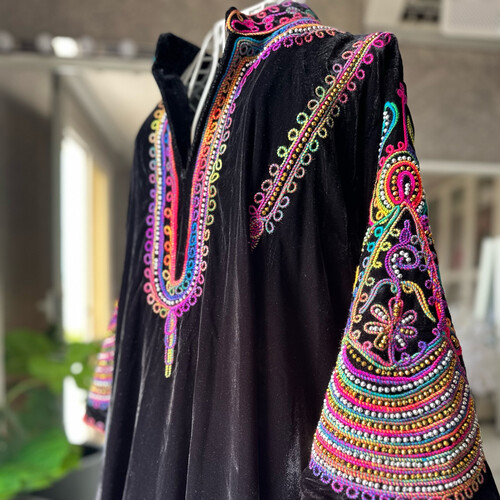 دراعة شك مخمل كم طويل