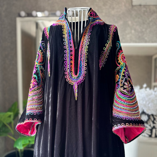 دراعة شك مخمل كم طويل