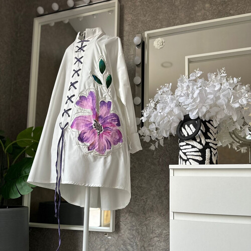 قميص الخيوط - بنفسجي