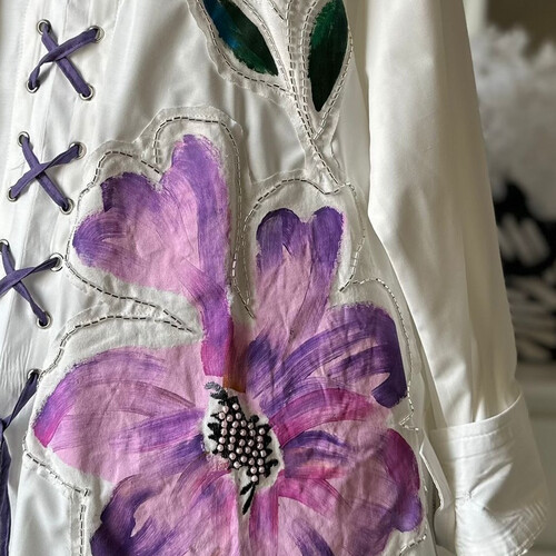 قميص الخيوط - بنفسجي