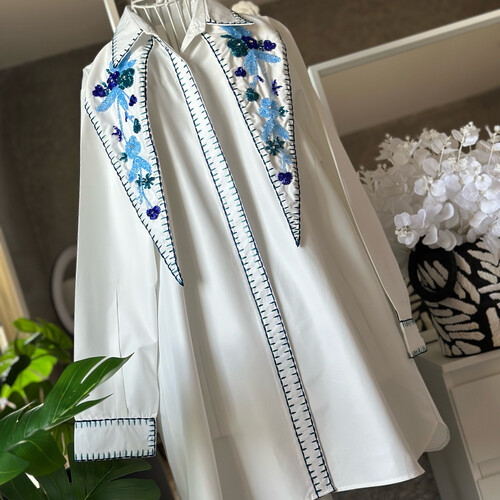 قميص غولة شك ازرق