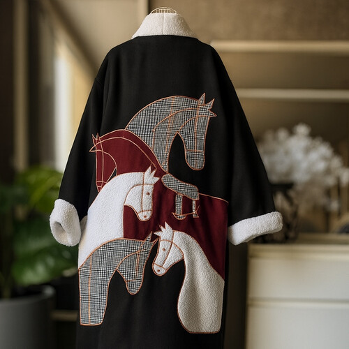horses bisht black