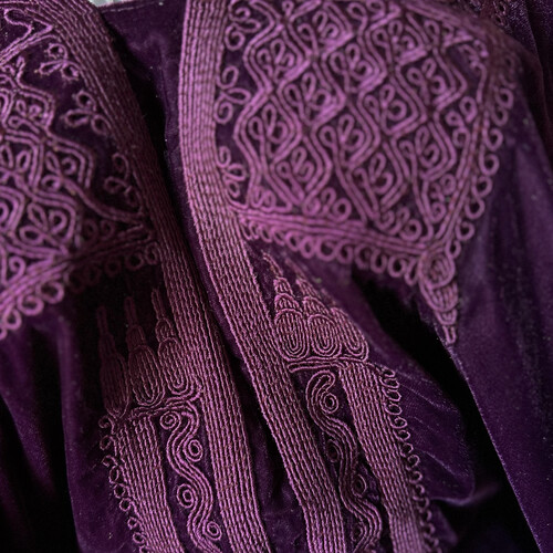 tunesian dress purple maroon