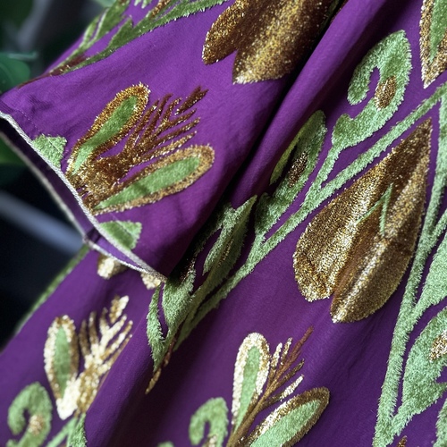 دراعة مخمل  زري بنفسجي