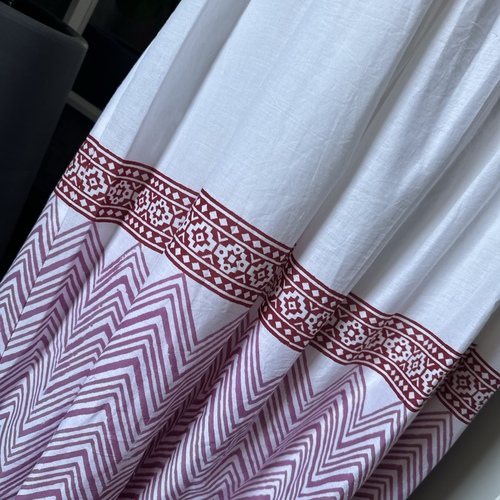 دبل كلوش قطن هندي - وردي