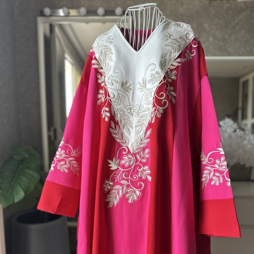 دراعة وردي وفوشي