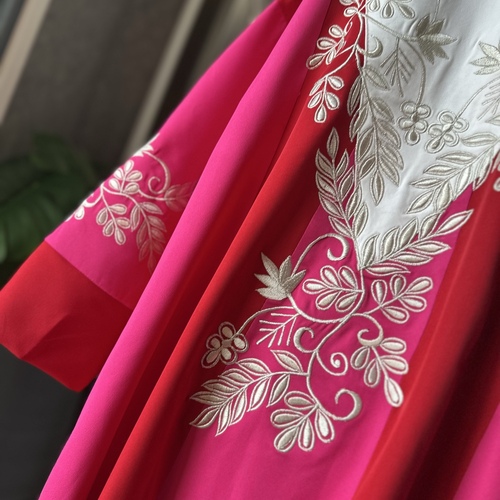 دراعة وردي وفوشي