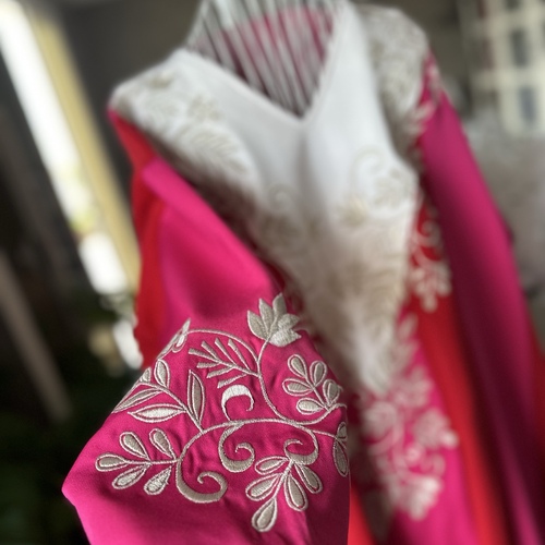 دراعة وردي وفوشي