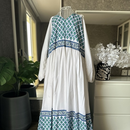 نفنوف قطن اخضر وازرق