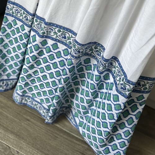 نفنوف قطن اخضر وازرق