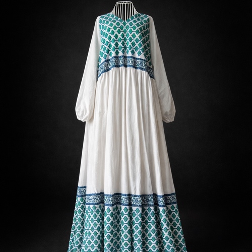 نفنوف قطن اخضر وازرق