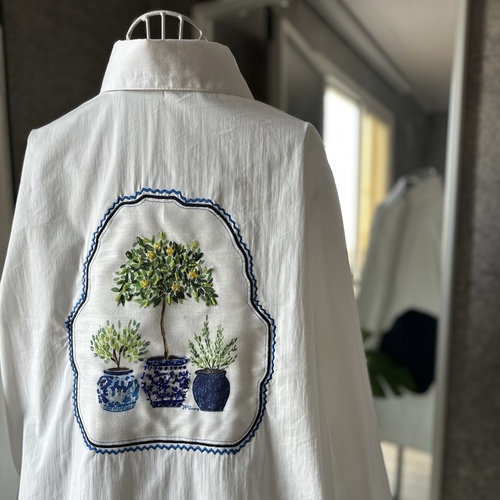 قميص شك خفيف من الخلف-ازرق