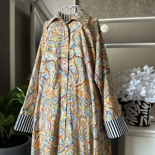 قميص ماكسي-اصفر