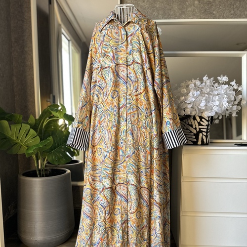 قميص ماكسي-اصفر