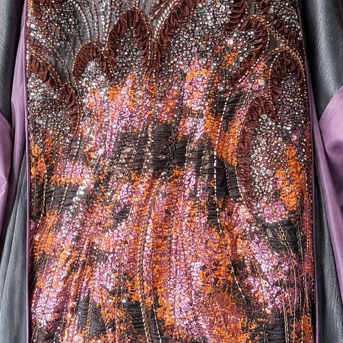 دراعة حرير كرستال وشك -سلفر