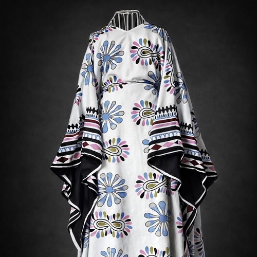 دراعة قطن بحزام داخلي-اسود