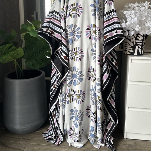 دراعة قطن بحزام داخلي-اسود