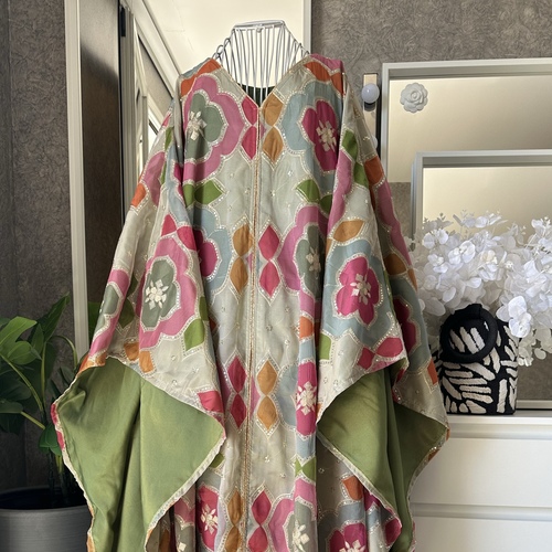 indian chiffon green