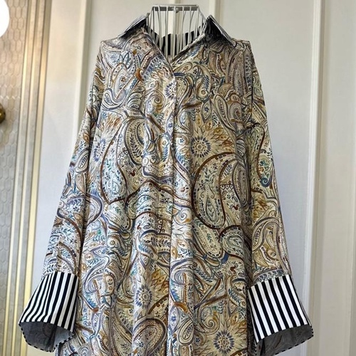 دراعة ستايل قميص ازرق