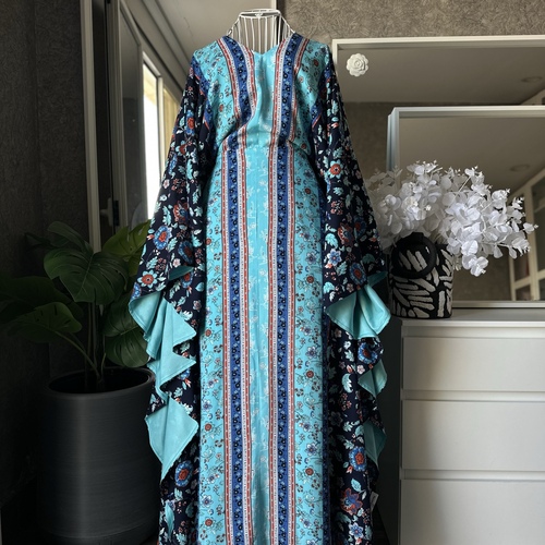 دراعة بحزام داخلي-تركواز