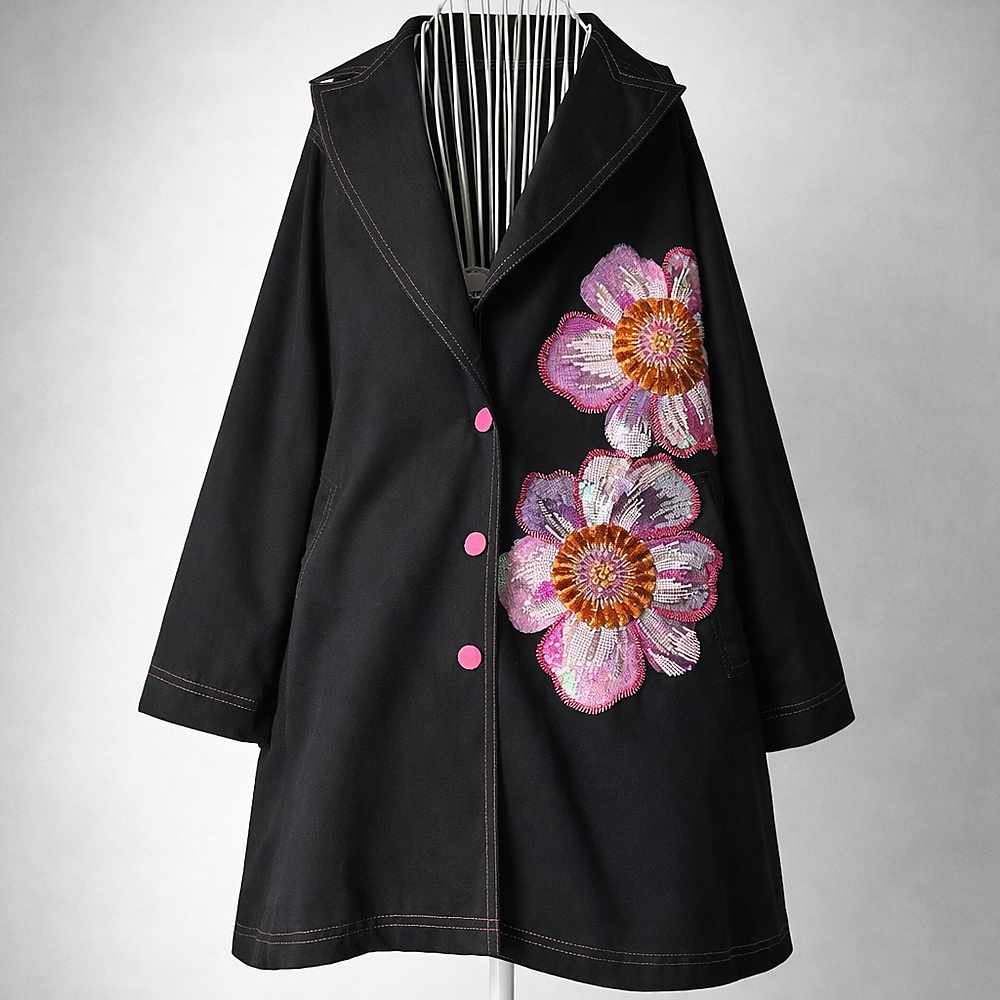 بليزر اسود شك وردي