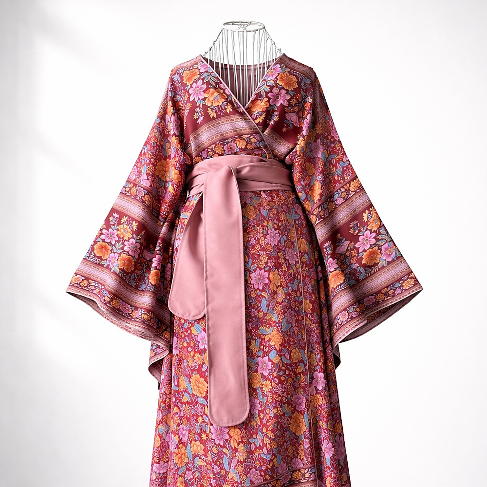 كيمونو بيبي بنك وعنابي