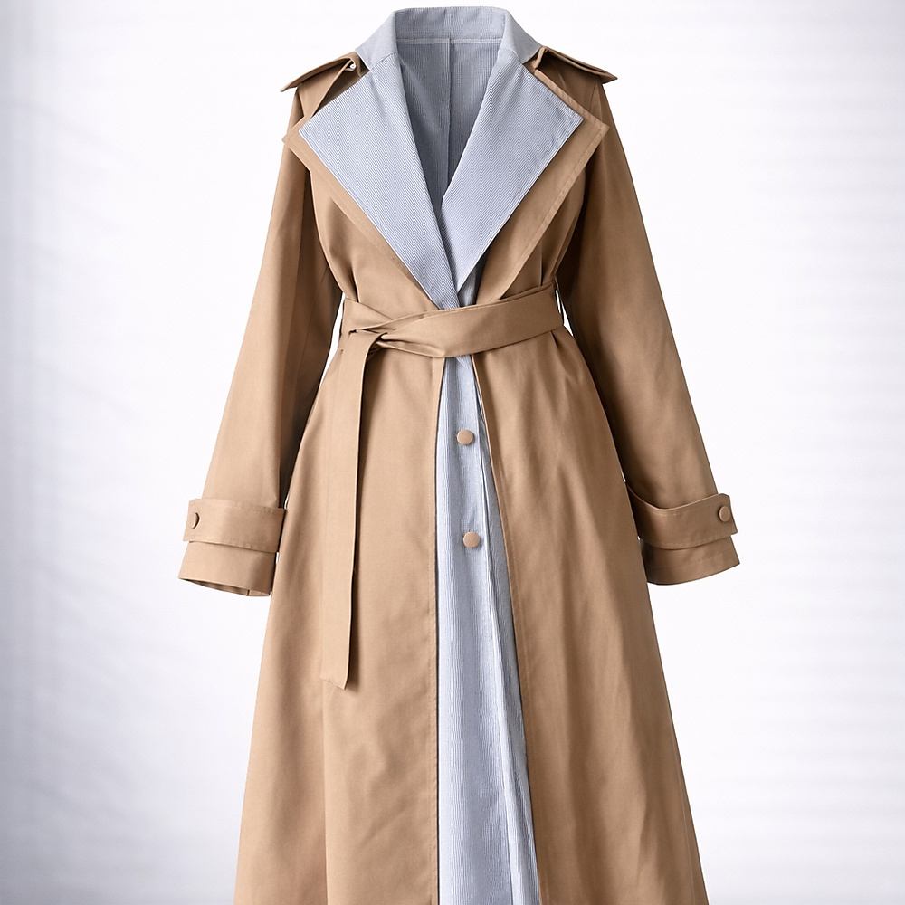 ترنش كوت كامل-لون كامل