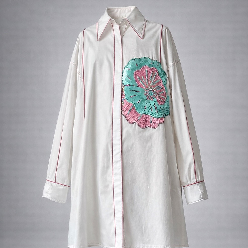 قميص ورده شك-وردي